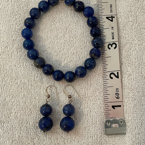 Blue Lapis Bracelet & Earrings - Picture 3 of 3